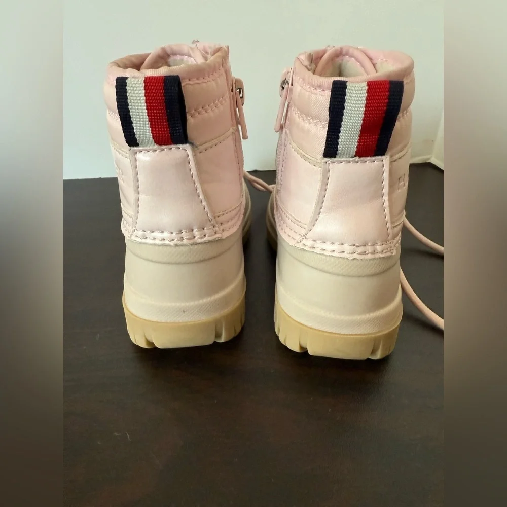 Tommy Hilfiger Girls Pink and Tan Boots